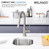 13"x13"x7" Undermount 18 Gauge Stainless Steel Single Bowl Kitchen Bar Sink