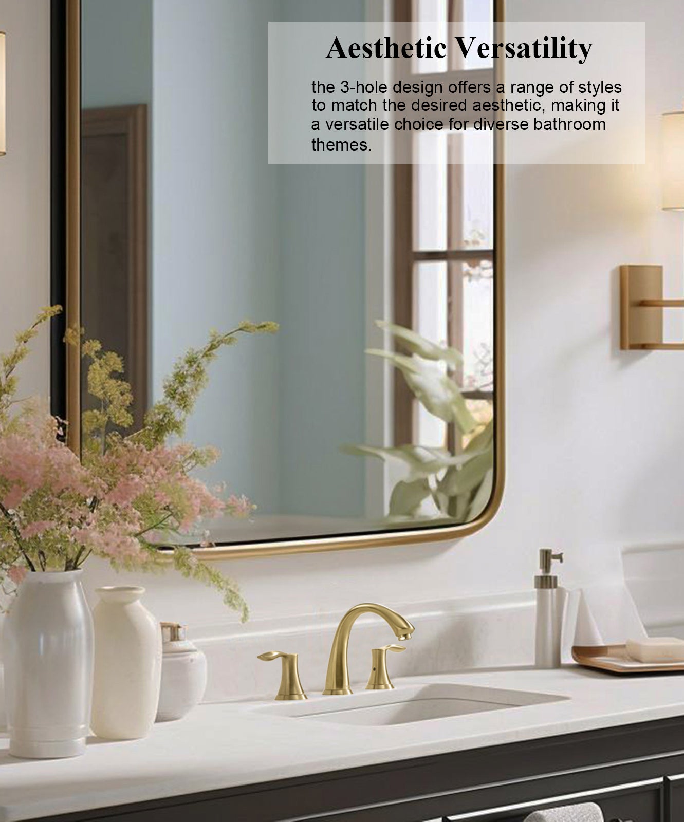 ORLANDO 8 inch Widespread Bathroom Faucet, Two Handle Bathroom Faucet 3 Hole with Pop - up Drain - Orlando Product