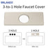 6 inch Stainless Steel Hole Cover Deck Plate for Bathroom Faucet