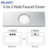 6 inch Stainless Steel Hole Cover Deck Plate for Bathroom Faucet