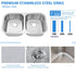 32"x18" Undermount 18 Gauge Stainless Steel 50/50 Double Bowl Kitchen Sink