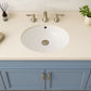 15″ x 12″ Oval Undermount Ceramic Bathroom Sink with Overflow