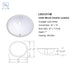 13"x11" White Oval Ceramic Undermount Bathroom Sink with Overflow