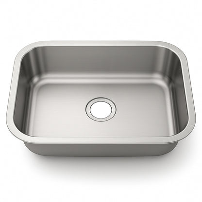 30"x18" Undermount Stainless Steel Single Bowl Kitchen Sink, 18 Gauge