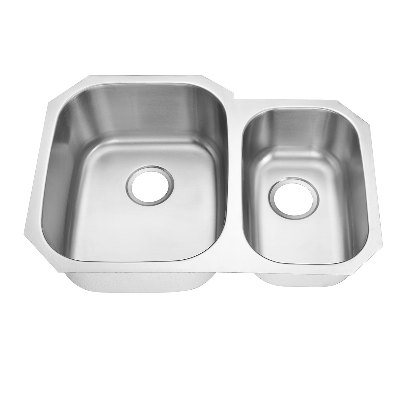 30"x21"x9"x7" Undermount 18 Gauge Stainless Steel Double Bowl Kitchen Sink