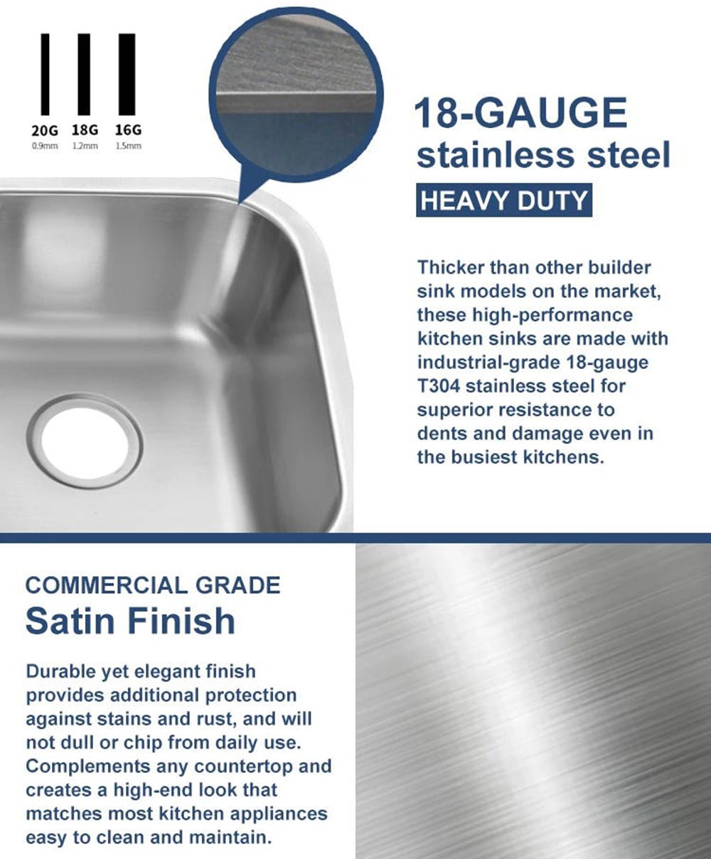32"x21"x9"x7" Undermount 70/30 Stainless Steel Double Bowl Kitchen Sink, 18 Gauge - Orlando Product