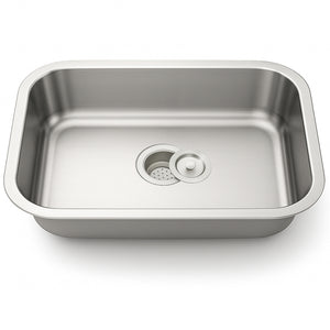 32"x19" Undermount Stainless Steel Single Bowl Kitchen Sink, 18 Gauge
