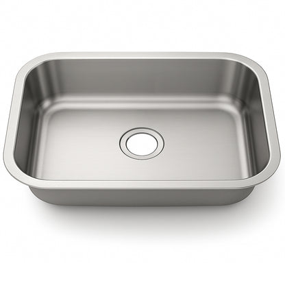 32"x19" Undermount Stainless Steel Single Bowl Kitchen Sink, 18 Gauge