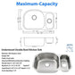 32"x21"x9"x5" Undermount Stainless Steel Double Bowl Kitchen Sink, 18 Gauge - Orlando Product