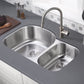 32"x21"x9"x5" Undermount Stainless Steel Double Bowl Kitchen Sink, 18 Gauge - Orlando Product