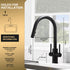 Two Handles Pull Down Sprayer Kitchen Faucet with 2 Function