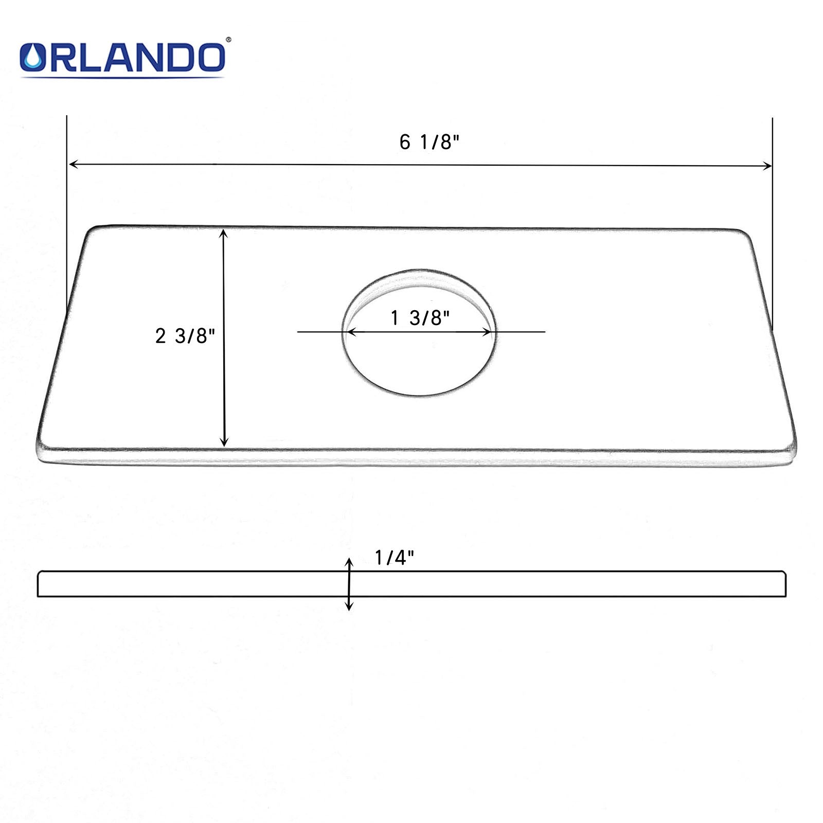 6 inch Stainless Steel Hole Cover Deck Plate for Bathroom Faucet