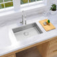 22"x18"x5" ADA Undermount Stainless Steel Finger Radius Single Bowl Kitchen Sink