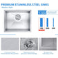 22"x18"x7" Undermount Stainless Steel 93 Degree Sharp Edge Single Bowl ADA Kitchen Sink - Orlando Product