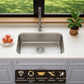 30"x18" Undermount Stainless Steel Single Bowl Kitchen Sink, 18 Gauge