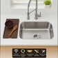 27"x18" Undermount Stainless Steel Single Bowl Kitchen Sink, 18 Gauge