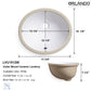 15″ x 12″ Oval Undermount Ceramic Bathroom Sink with Overflow