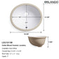 13"x11" White Oval Ceramic Undermount Bathroom Sink with Overflow