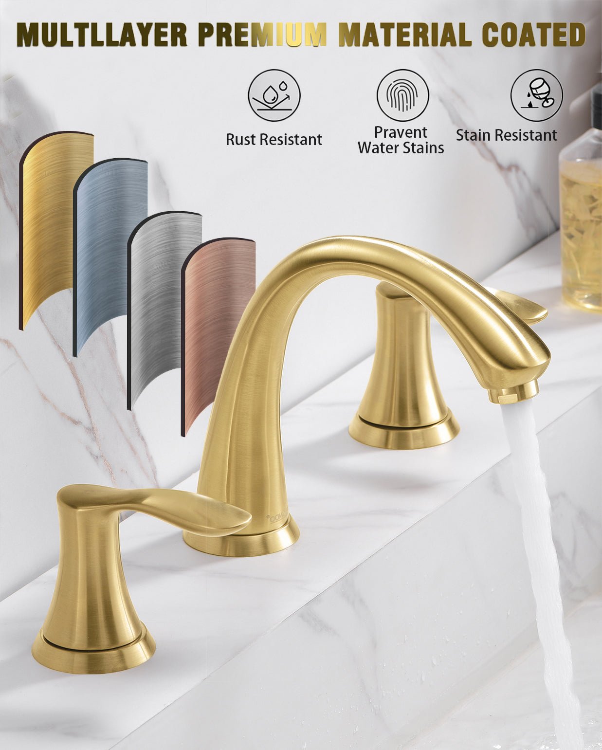 ORLANDO 8 inch Widespread Bathroom Faucet, Two Handle Bathroom Faucet 3 Hole with Pop - up Drain - Orlando Product