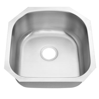 20"x21"x9" Undermount Stainless Steel Single Bowl Kitchen Sink, 18 Gauge - Orlando Product