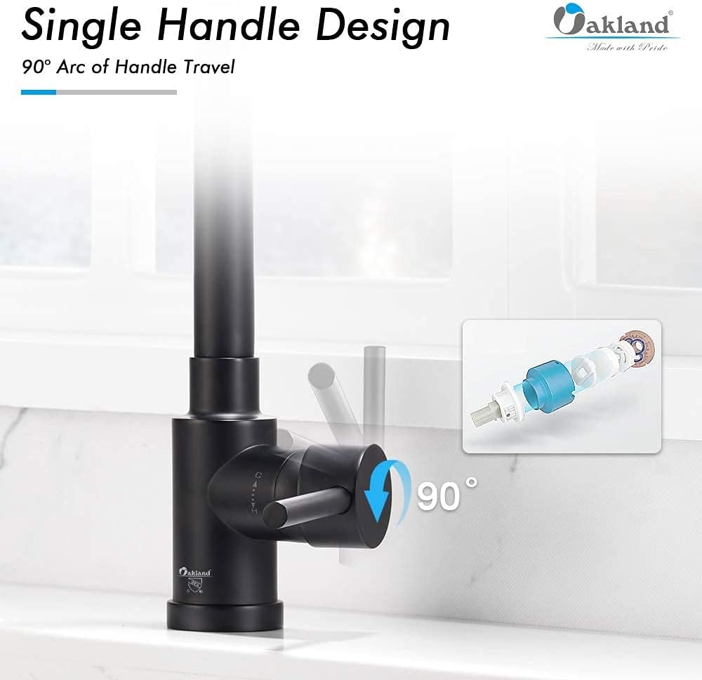 Single Handle Pull Down Sprayer Kitchen Faucet with 2 Function