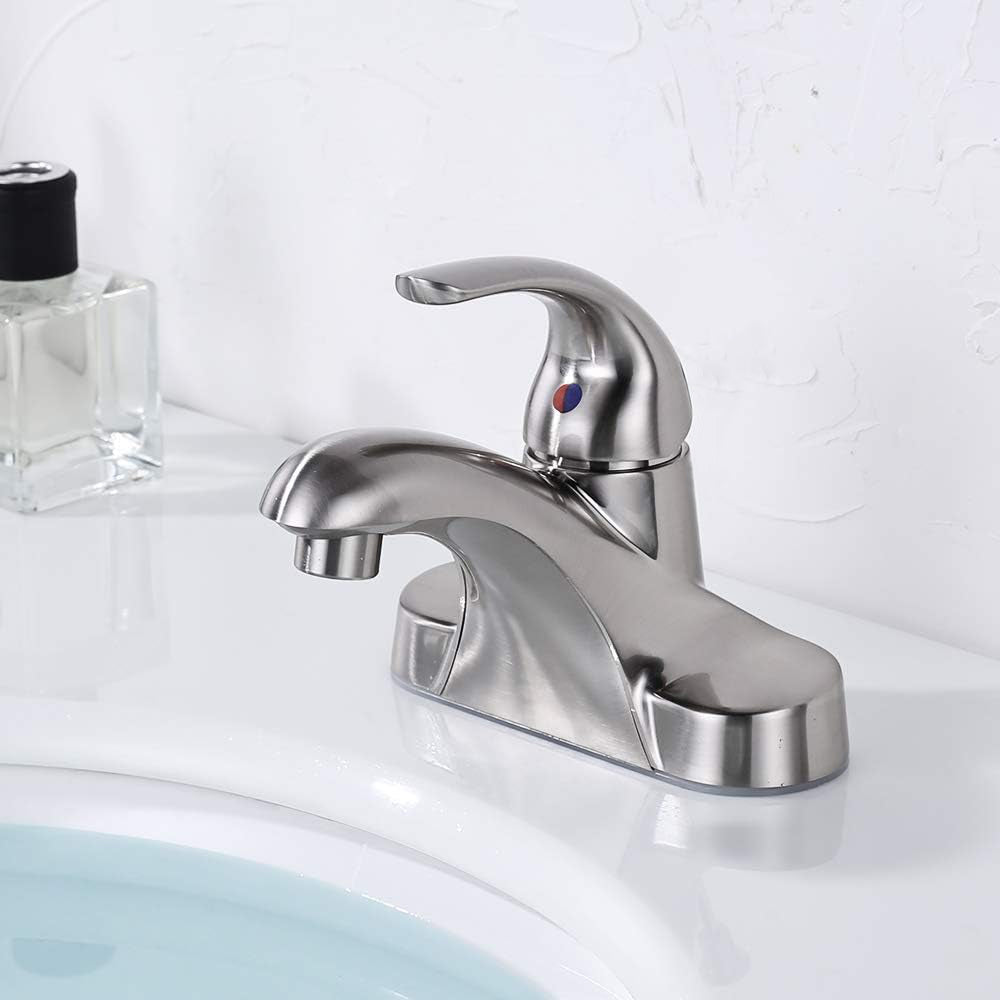 4 inch Centerset 3 Hole Single handle Bathroom Faucet with Pop Up Drain