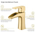 Single handle waterfall Bathroom Faucet with Pop Up Drain