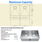 32"x19" Undermount Stainless Steel 50/50 Double Bowl Zero Radius Kitchen Sink, 18 Gauge - Orlando Product