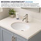 15″ x 12″ Oval Undermount Ceramic Bathroom Sink with Overflow