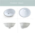 17"x14"  Oval Ceramic Undermount Bathroom Sink wholesale 108 PCS