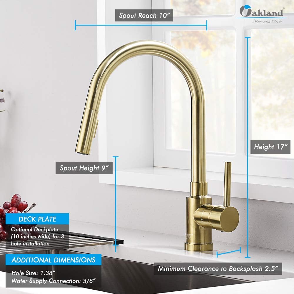 Single Handle Pull Down Sprayer Kitchen Faucet with 2 Function