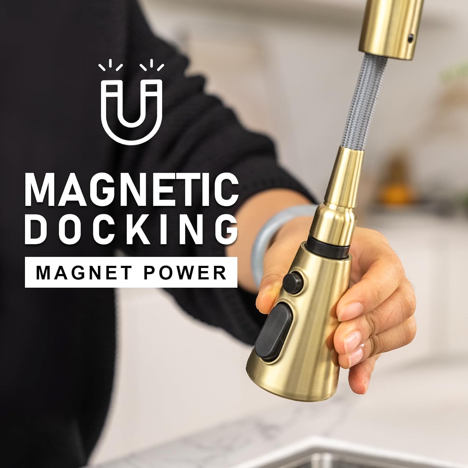 Single Handle Pull Down Sprayer Kitchen Faucet with 3 Function - Orlando Product