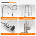 Single Handle Pull Down Sprayer Kitchen Faucet with 3 Function