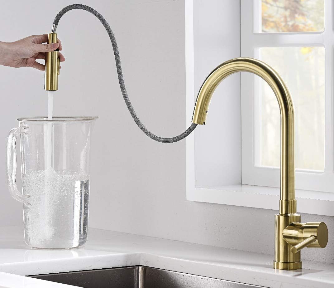 Single Handle Pull Down Sprayer Kitchen Faucet with 2 Function