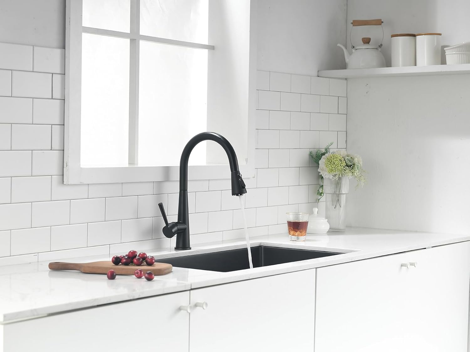 Single Handle Pull Down Sprayer Kitchen Faucet with 3 Function - Orlando Product