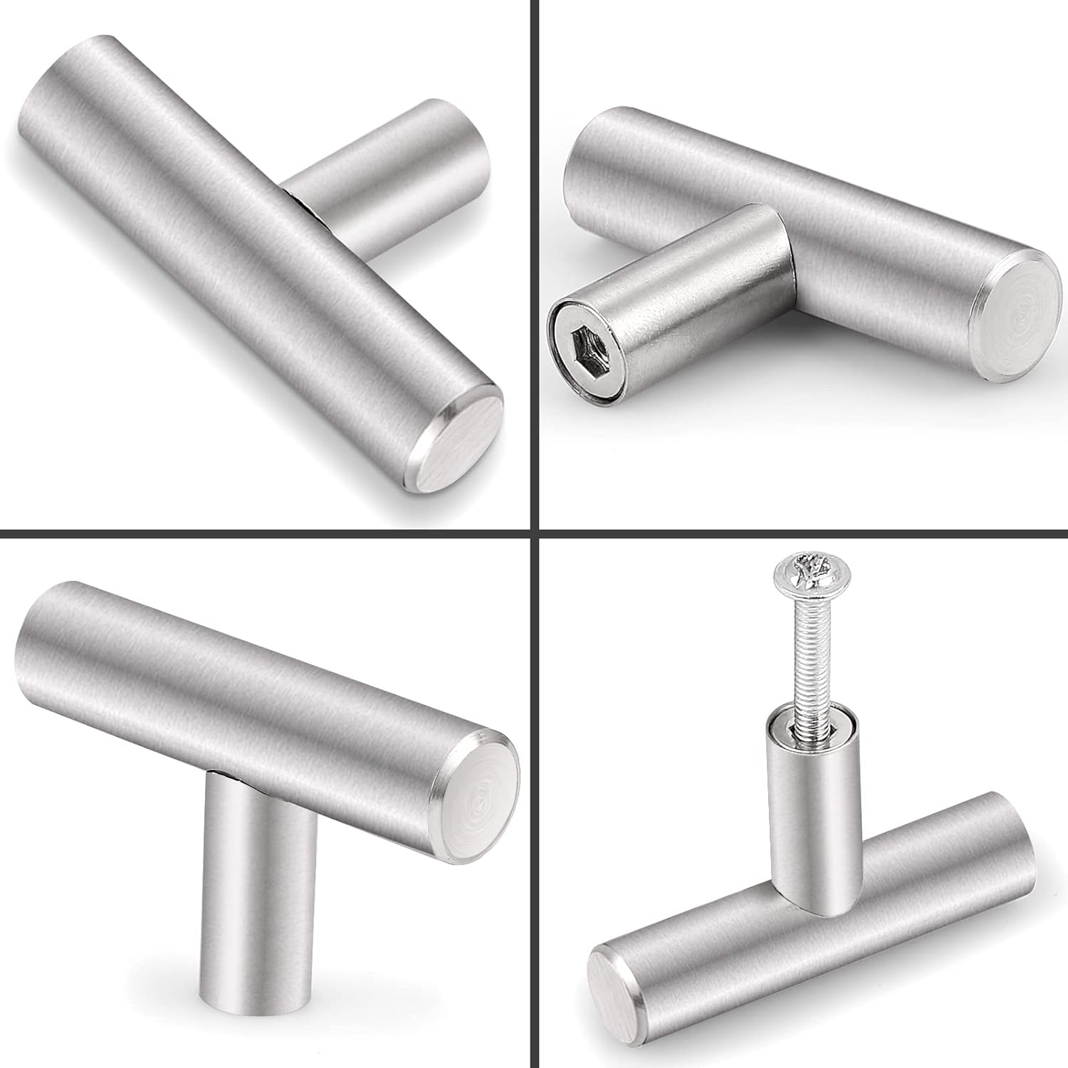 2" T Style Stainless Steel Cabinet pulls/handles - 200 Pieces