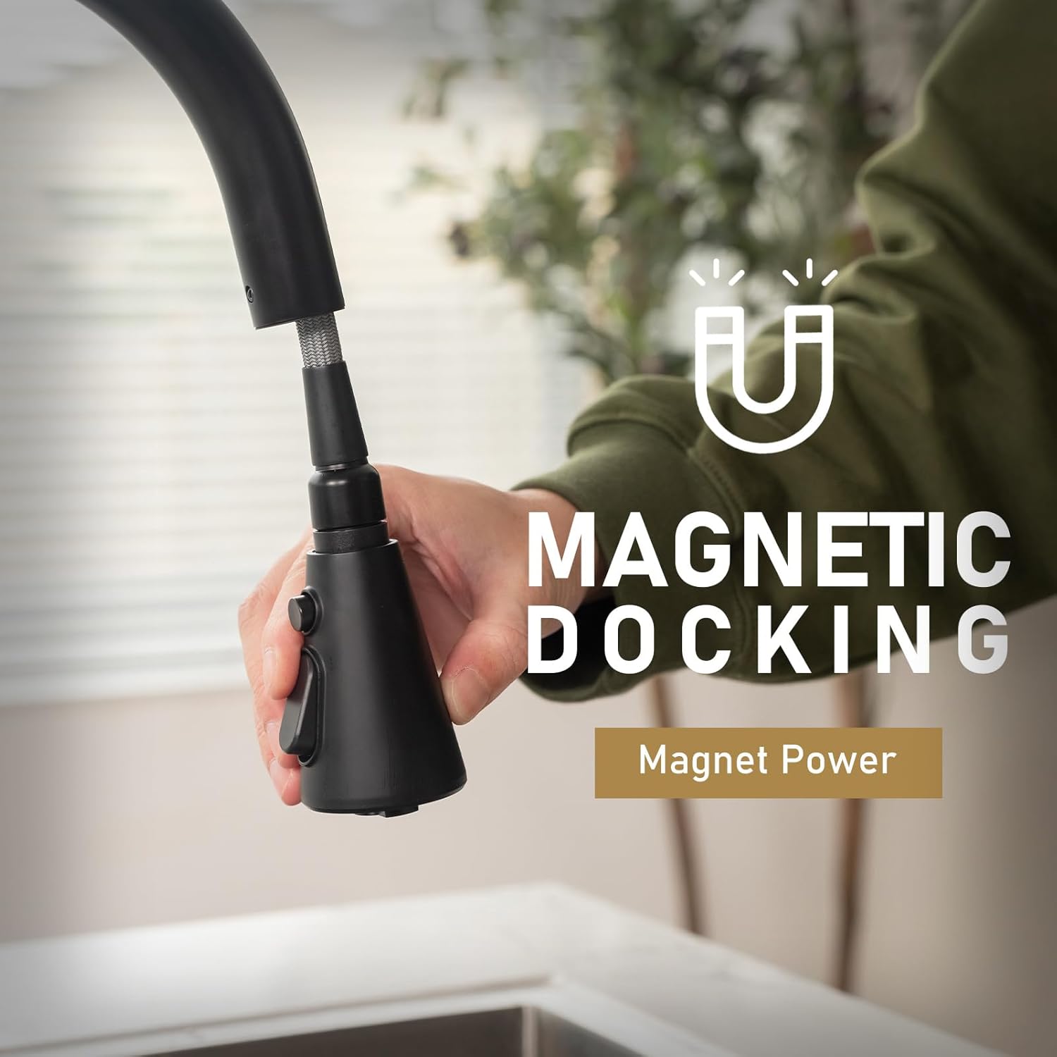 Single Handle Pull Down Sprayer Kitchen Faucet with 3 Function - Orlando Product