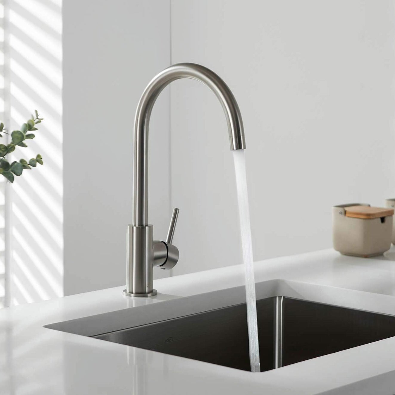 Single Handle Stainless Steel Kitchen Sink Faucet - Orlando Product