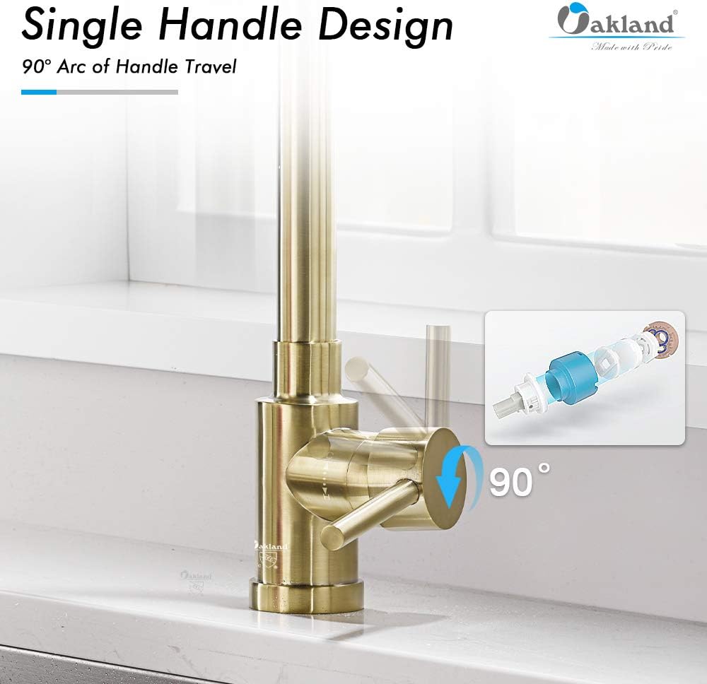 Single Handle Pull Down Sprayer Kitchen Faucet with 2 Function