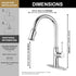 Single Handle Pull Down Sprayer Kitchen Faucet with 2 Function