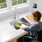 22"x18"x5" ADA Undermount Stainless Steel Finger Radius Single Bowl Kitchen Sink