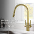 Two Handles Pull Down Sprayer Kitchen Faucet with 2 Function