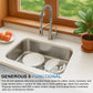 30"x18" Undermount Stainless Steel Single Bowl Kitchen Sink, 18 Gauge