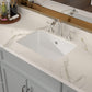 18"x12" Rectangle Ceramic Undermount Bathroom Sink with Overflow - Orlando Product