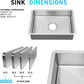 22"x18"x5" ADA Undermount Stainless Steel Finger Radius Single Bowl Kitchen Sink