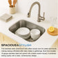 23"x18"x9" Undermount Stainless Steel Single Bowl Kitchen Sink, 18 Gauge/16 Gauge
