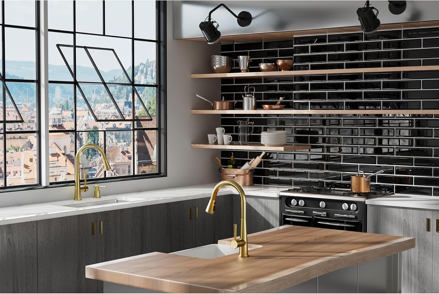 Single Handle Pull Down Sprayer Kitchen Faucet with 3 Function - Orlando Product