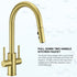 Two Handles Pull Down Sprayer Kitchen Faucet with 2 Function