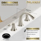 ORLANDO 8 inch Widespread Bathroom Faucet, Two Handle Bathroom Faucet 3 Hole with Pop - up Drain - Orlando Product