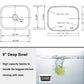 23"x18"x9" Undermount Stainless Steel Single Bowl Kitchen Sink, 18 Gauge/16 Gauge